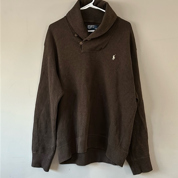 Polo Ralph Lauren Other - Men’s Ralph Lauren brown elbow patch sweater size large GUC